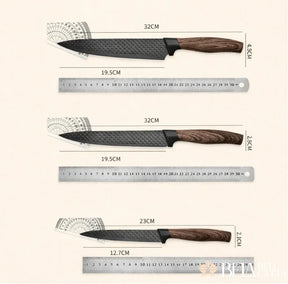 Conjunto de Facas Inox 6 Peças Antiaderente para Cozinha e Churrasco - Bela Delicatta