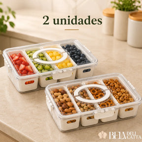 Pote Organizador para Geladeira com Divisórias - Mais Organização e Menos Bagunça