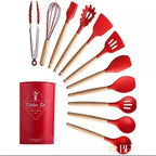 Jogo de Utensílios 12 peças Silicone com Suporte