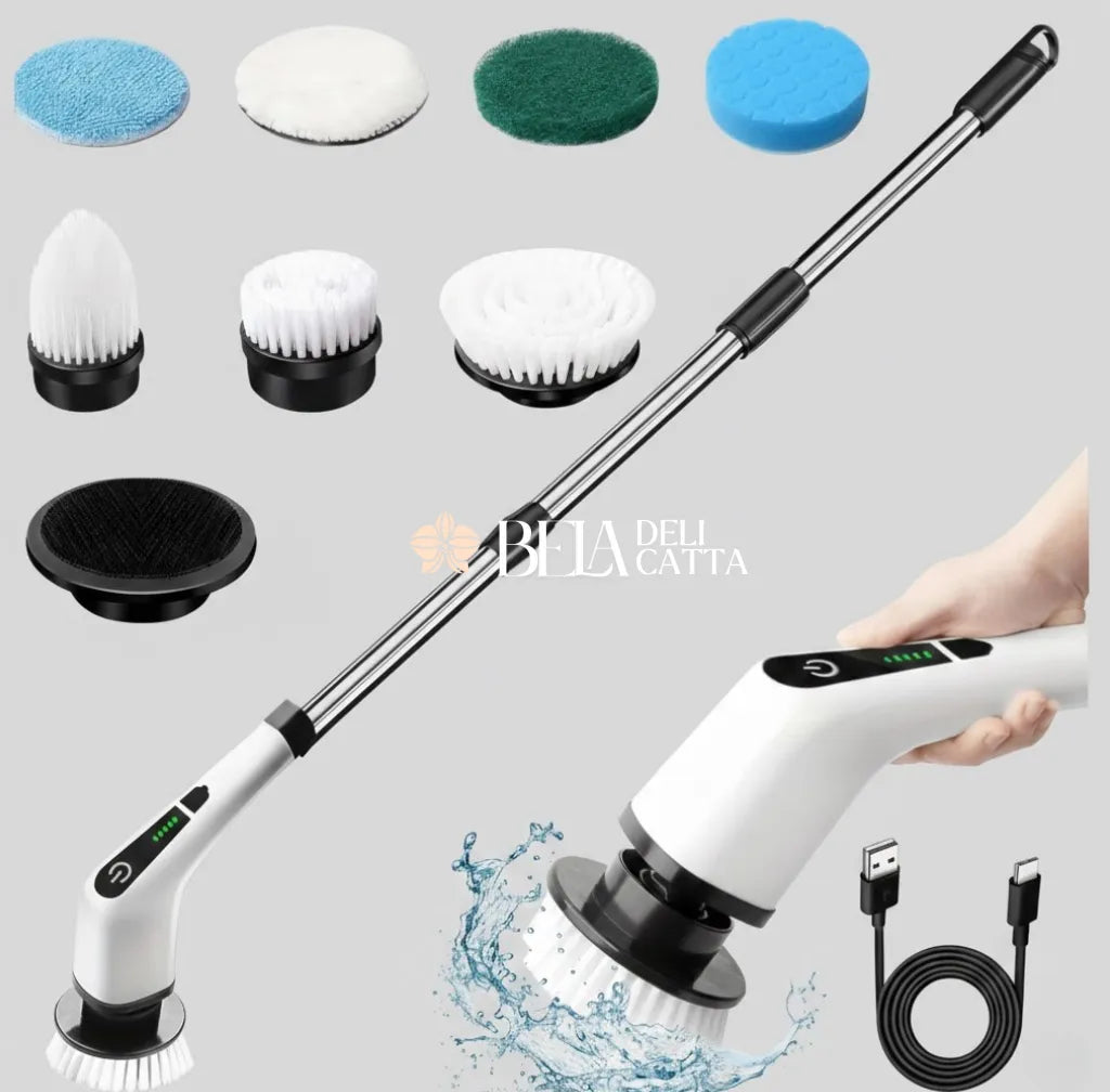 Escova Elétrica 9 em 1 Sem Fio — Limpeza Pesada Sem Esforço