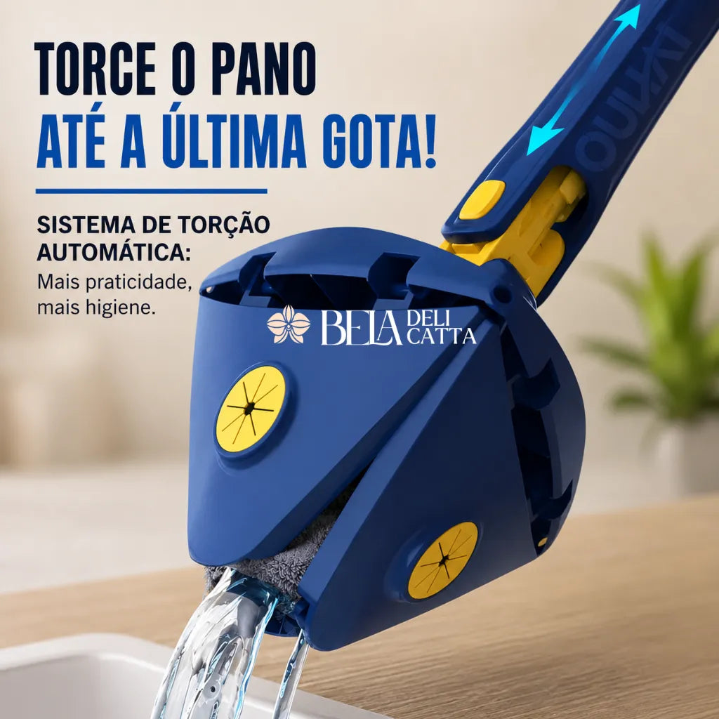 Mop GiroMax 360° Auto Torção | Limpeza Completa Sem Esforço - + Brinde