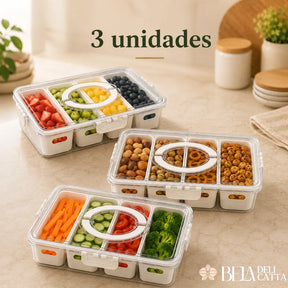 Pote Organizador para Geladeira com Divisórias - Mais Organização e Menos Bagunça