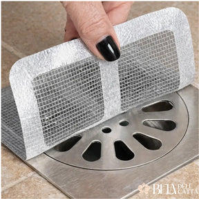Kit de Protetor de Ralo Adesivo com Tela Descartável Anti Entupimento e Anti Insetos