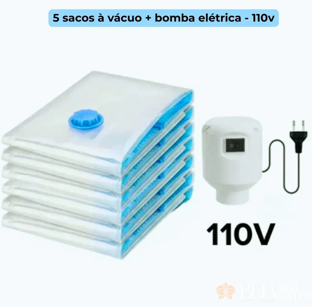 Kit Smart Viagem - Saco a Vácuo + Bomba Elétrica - Bela Delicatta