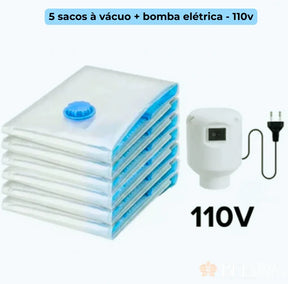 Kit Smart Viagem - Saco a Vácuo + Bomba Elétrica - Bela Delicatta