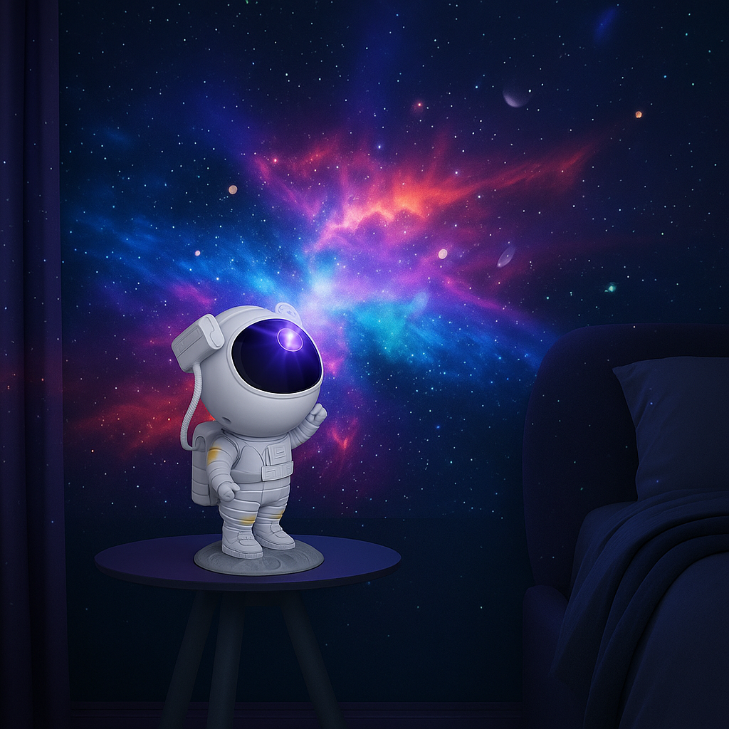 Projetor Astronauta com Som e Luz - Estrelito