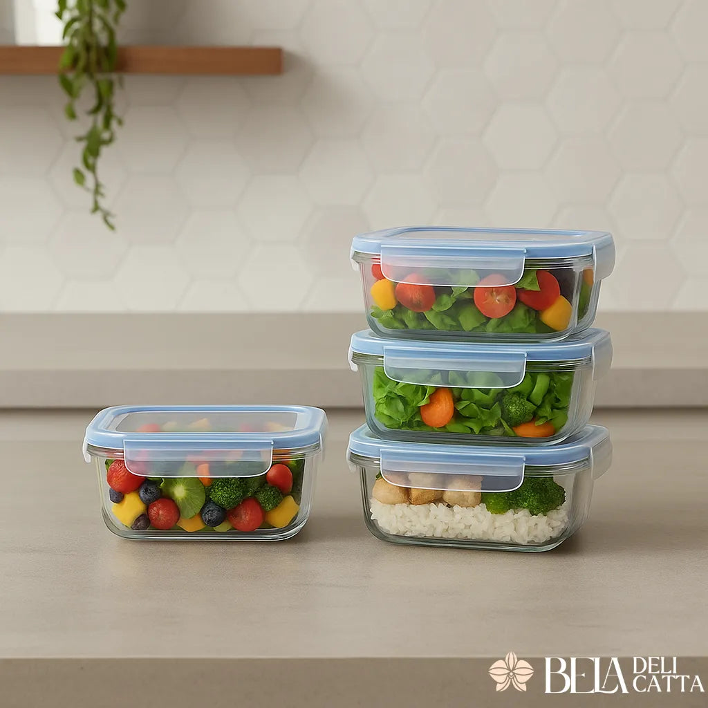 GlassFit – Potes de Vidro com Vedação Premium 370ml - Preço Promocional