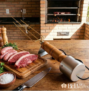 Espeto Elétrico Giratório para Churrasco - Preço Promocional!! - Bela Delicatta