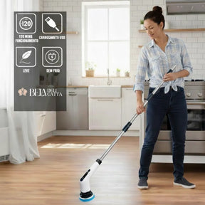 Escova Elétrica 9 em 1 Sem Fio — Limpeza Pesada Sem Esforço