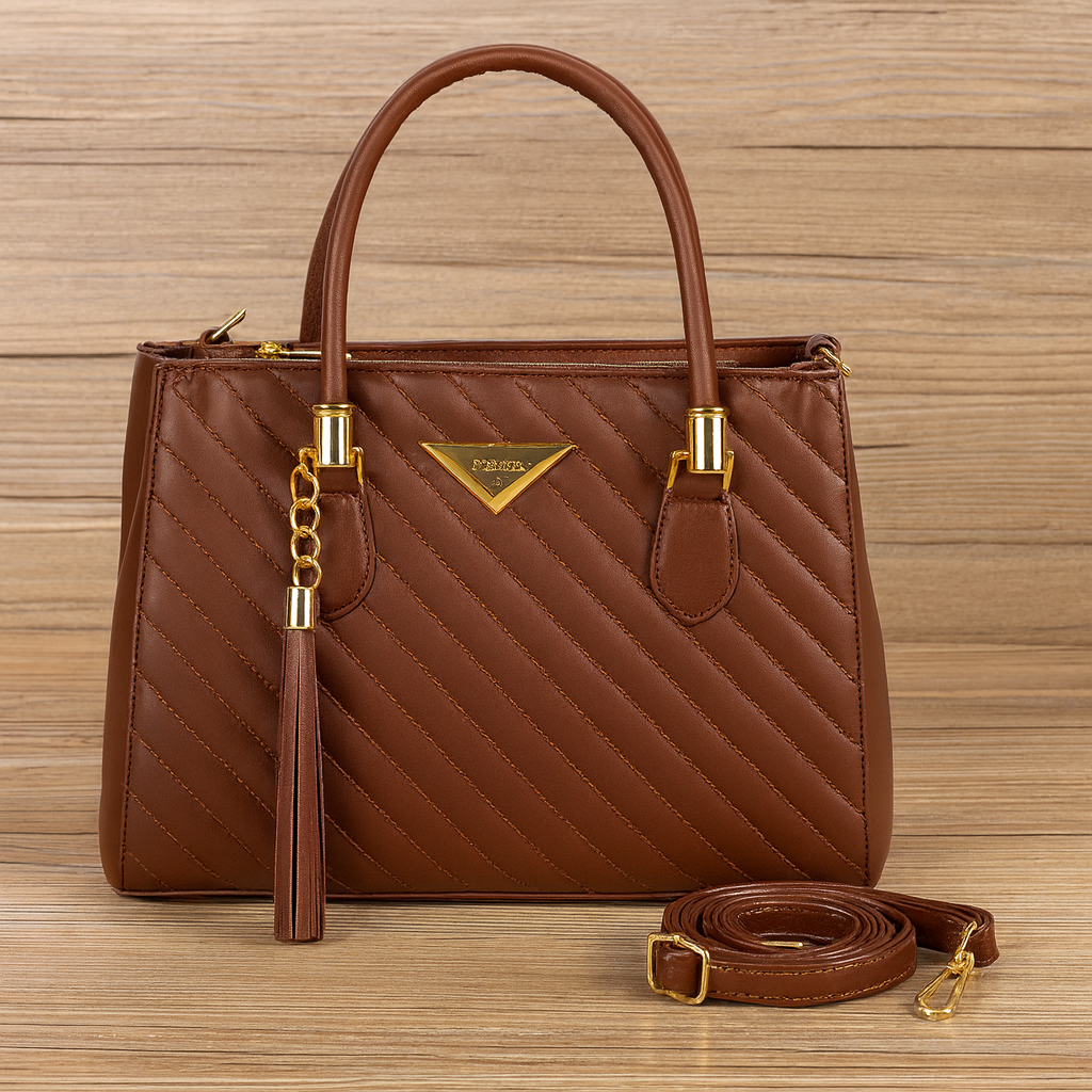 Bolsa Feminina Média Bordada com Alça Ajustável