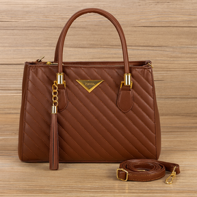 Bolsa Feminina Média Bordada com Alça Ajustável