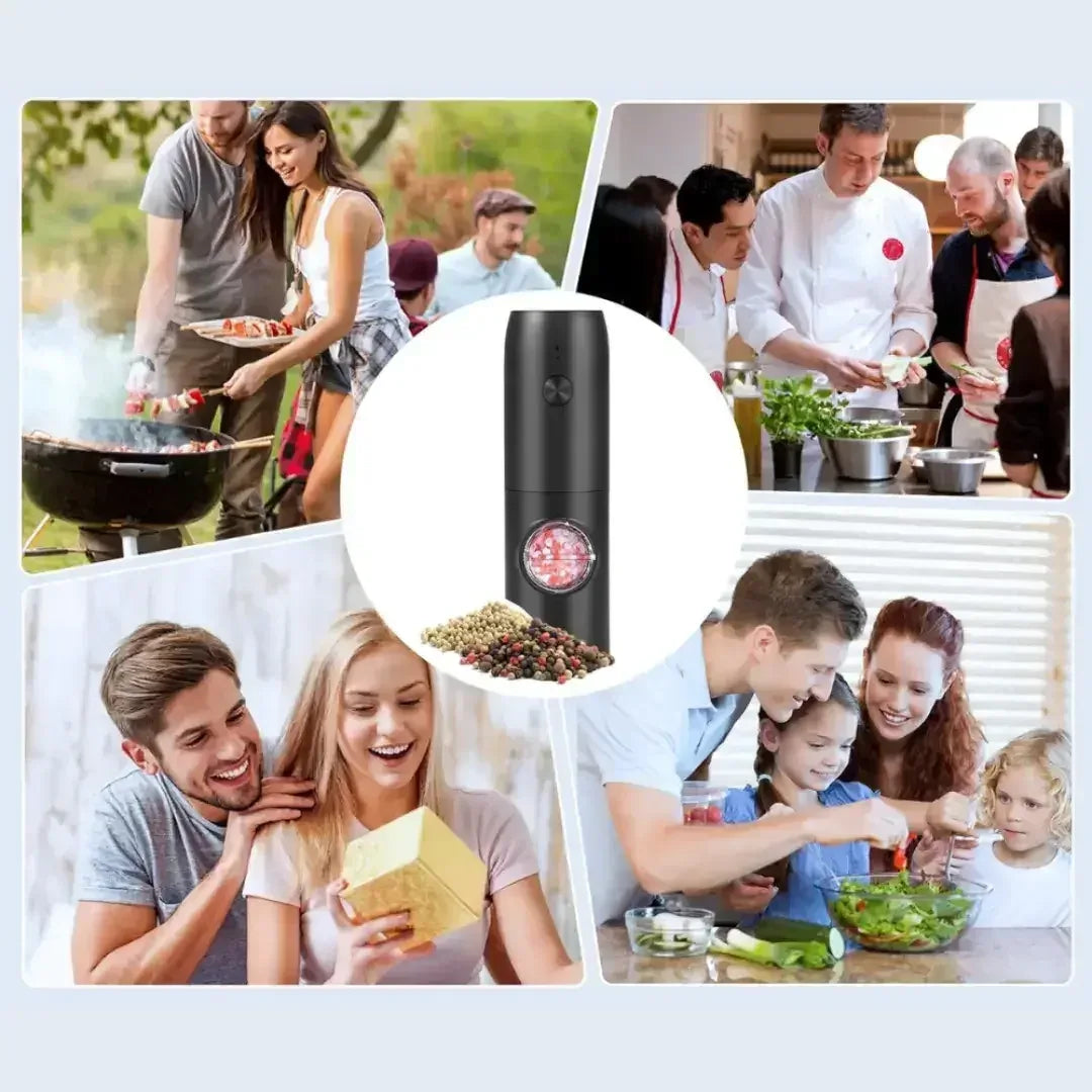 Moedor Elétrico de Sal e Pimenta | Ajuste de Moagem Automático - Bela Delicatta