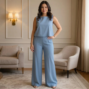 Conjunto Feminino Linho Pantalona Elegante