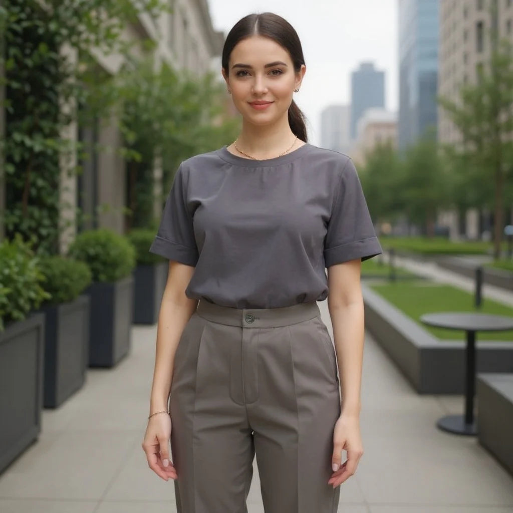 Blusa Básica T-shirt Laura Feminina Algodão
