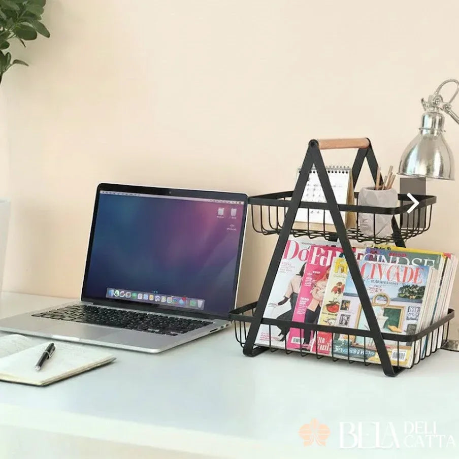 Fruteira ou Cesto Multiuso de Metal Portátil – Organizador para Casa & Cozinha - Bela Delicatta