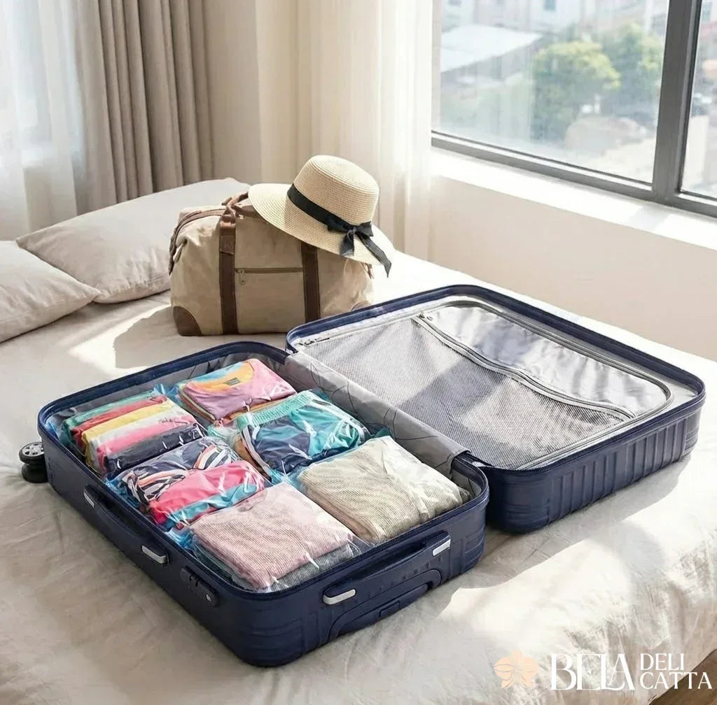 Kit Smart Viagem - Saco a Vácuo + Bomba Elétrica - Bela Delicatta