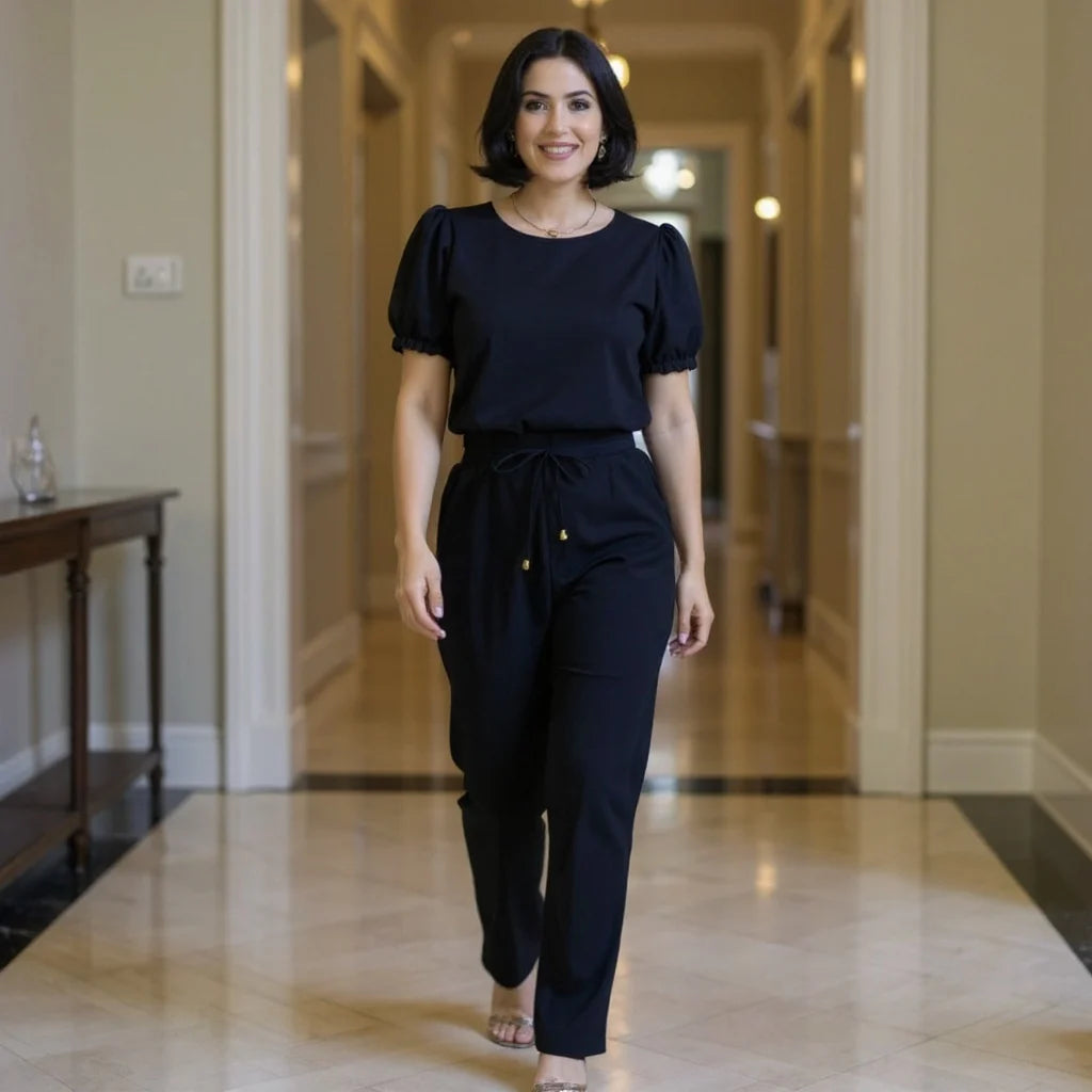 Conjunto Feminino em Linho Casual Elegante