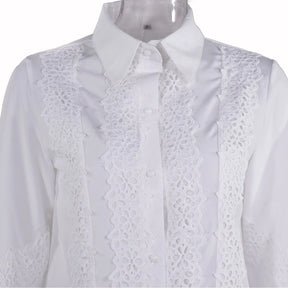 Camisa de Renda, Manga Longa - Bela Delicatta