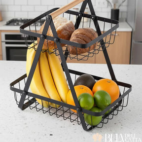 Fruteira ou Cesto Multiuso de Metal Portátil – Organizador para Casa & Cozinha - Bela Delicatta