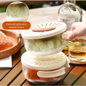 Cesto de Drenagem Dobrável | Lavagem e Armazenamento de Frutas - Bela Delicatta