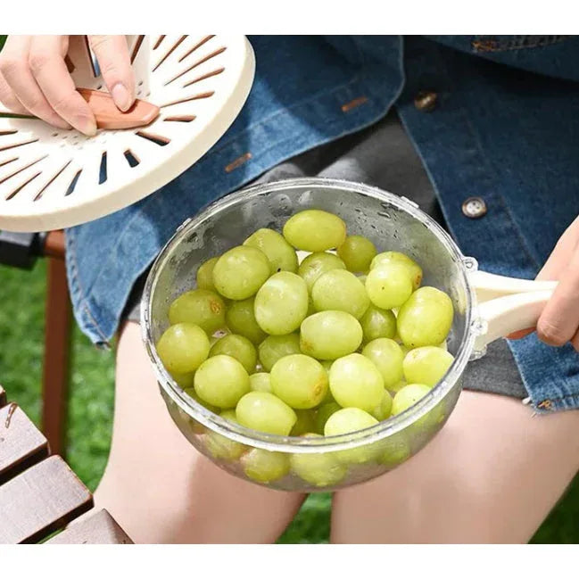 Cesto de Drenagem Dobrável | Lavagem e Armazenamento de Frutas - Bela Delicatta