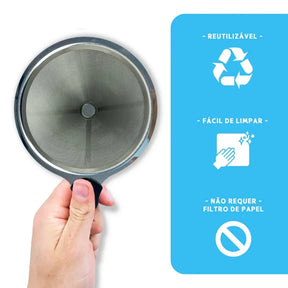 Filtro Coador Inox 101, 102 e 103 Premium | Café Forte e Sustentável - Bela Delicatta