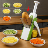 SafeSlice Mandoline 5 em 1 – Fatiador Profissional com 30 Tipos de Corte - Bela Delicatta