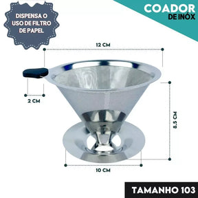 Filtro Coador Inox 101, 102 e 103 Premium | Café Forte e Sustentável - Bela Delicatta