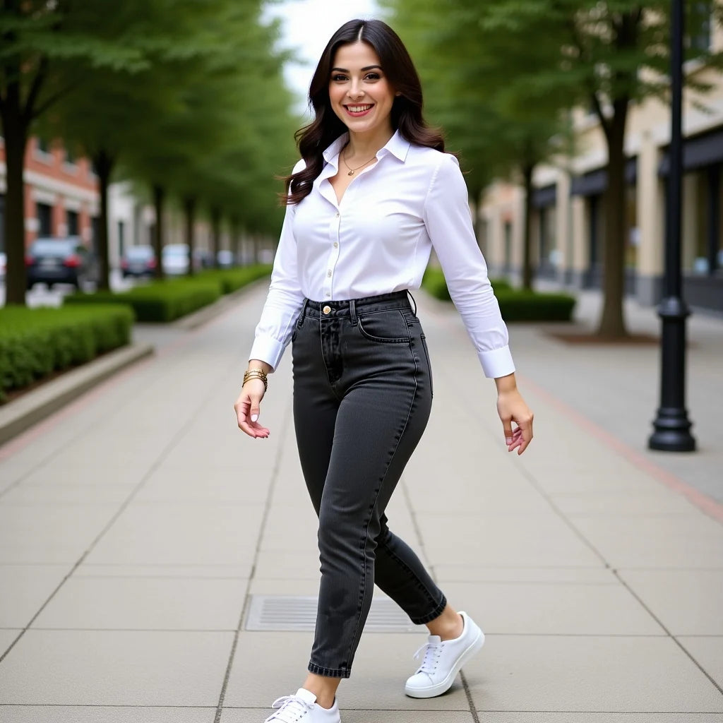 Calça Mom Jeans Premium 100% Algodão