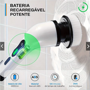 Escova Elétrica 9 em 1 Sem Fio — Limpeza Pesada Sem Esforço
