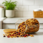 Kit Potes de vidro com tampa de bambu hermética - EcoGlass + Brinde!!!!! - Bela Delicatta