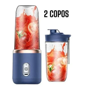 Mini Liquidificador Portátil 400ml USB Recarregável 6 Lâminas Inox para Sucos e Vitaminas - Bela Delicatta