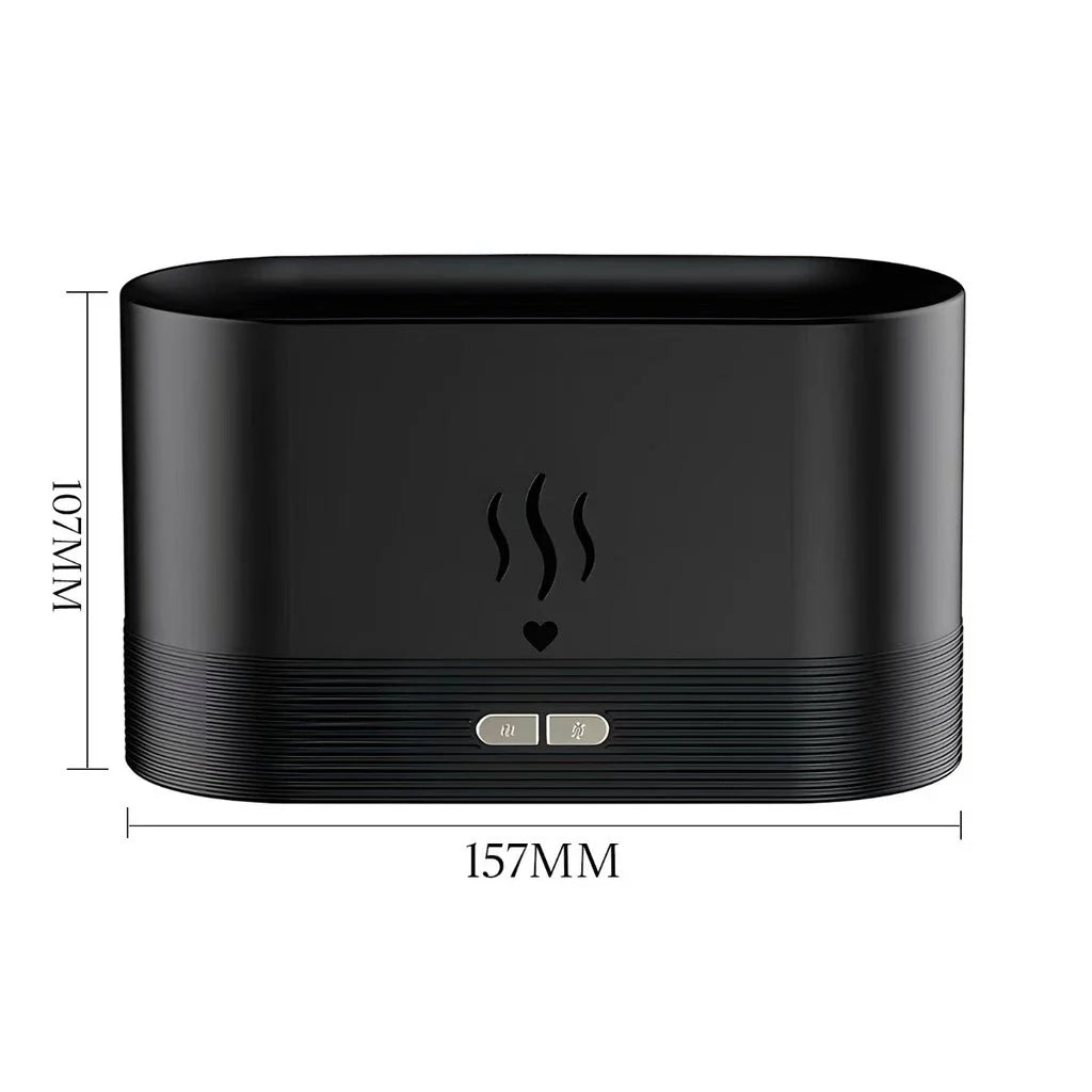 Difusor de Aromaterapia 2 em 1 FlameAroma – Umidificador com Efeito de Chama (200ml)